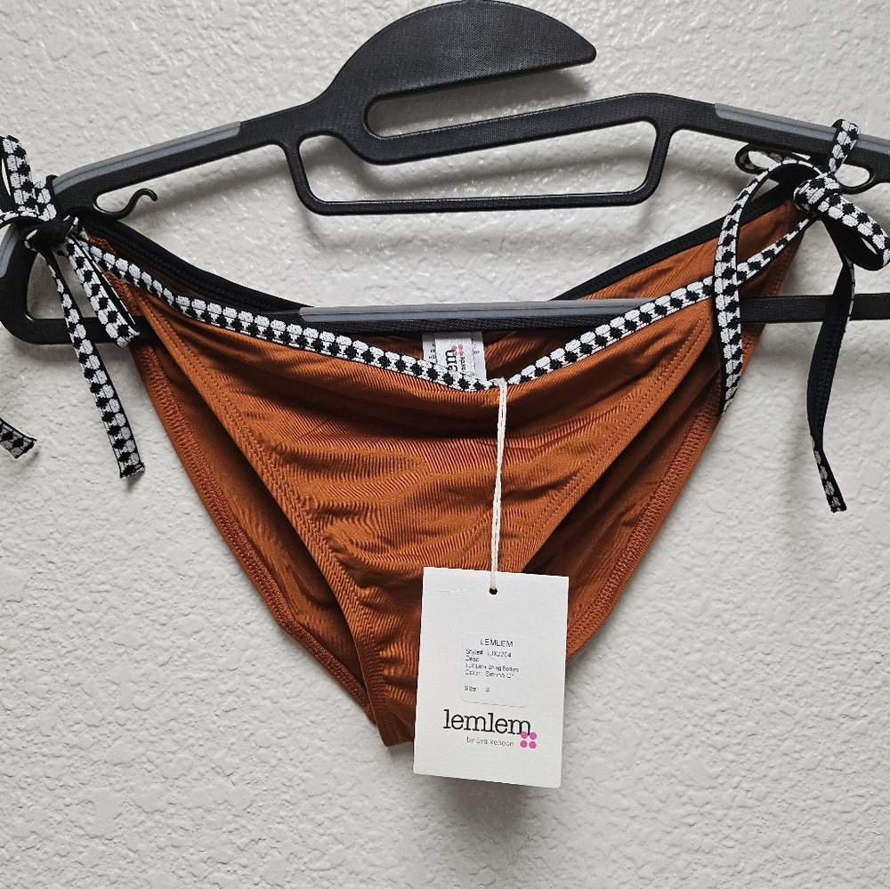 Lemlem Lena String Bikini Bottom Sienna Brown S NWT